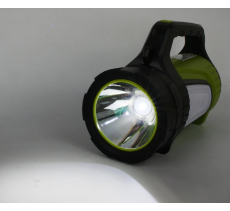 Фонарь-прожектор аккумулят. светодиодный Camelion E1338 черн/зеленый,  пласт. корпус /14257/ фото 1